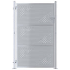Puerta de jardín Plateado 85 x 120 cm Acero inoxidable