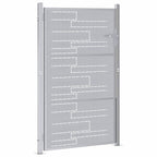 Puerta de jardín Plateado 85 x 144 cm Acero inoxidable