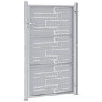 Puerta de jardín Plateado 85 x 144 cm Acero inoxidable