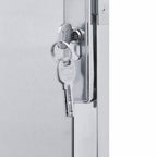 Puerta de jardín Plateado 85 x 144 cm Acero inoxidable
