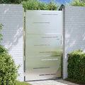 Puerta de jardín Plateado 85 x 144 cm Acero inoxidable