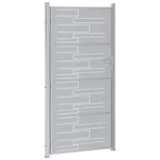 Puerta de jardín Plateado 85 x 174 cm Acero inoxidable