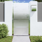 Puerta de jardín Plateado 85 x 174 cm Acero inoxidable