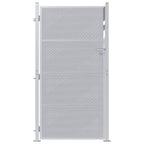 Puerta de jardín Plateado 85 x 174 cm Acero inoxidable