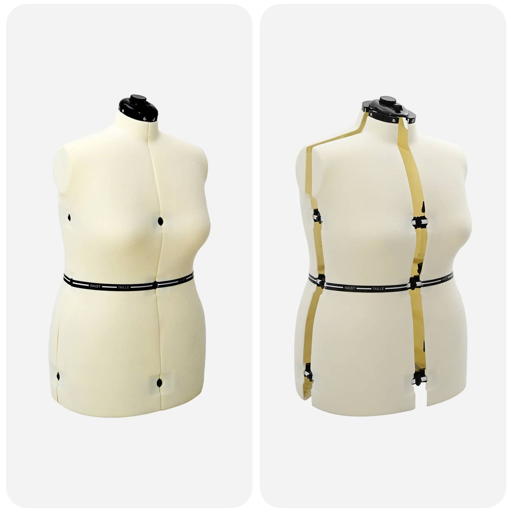 Forma de vestido ajustable femenina Crema l Terciopelo