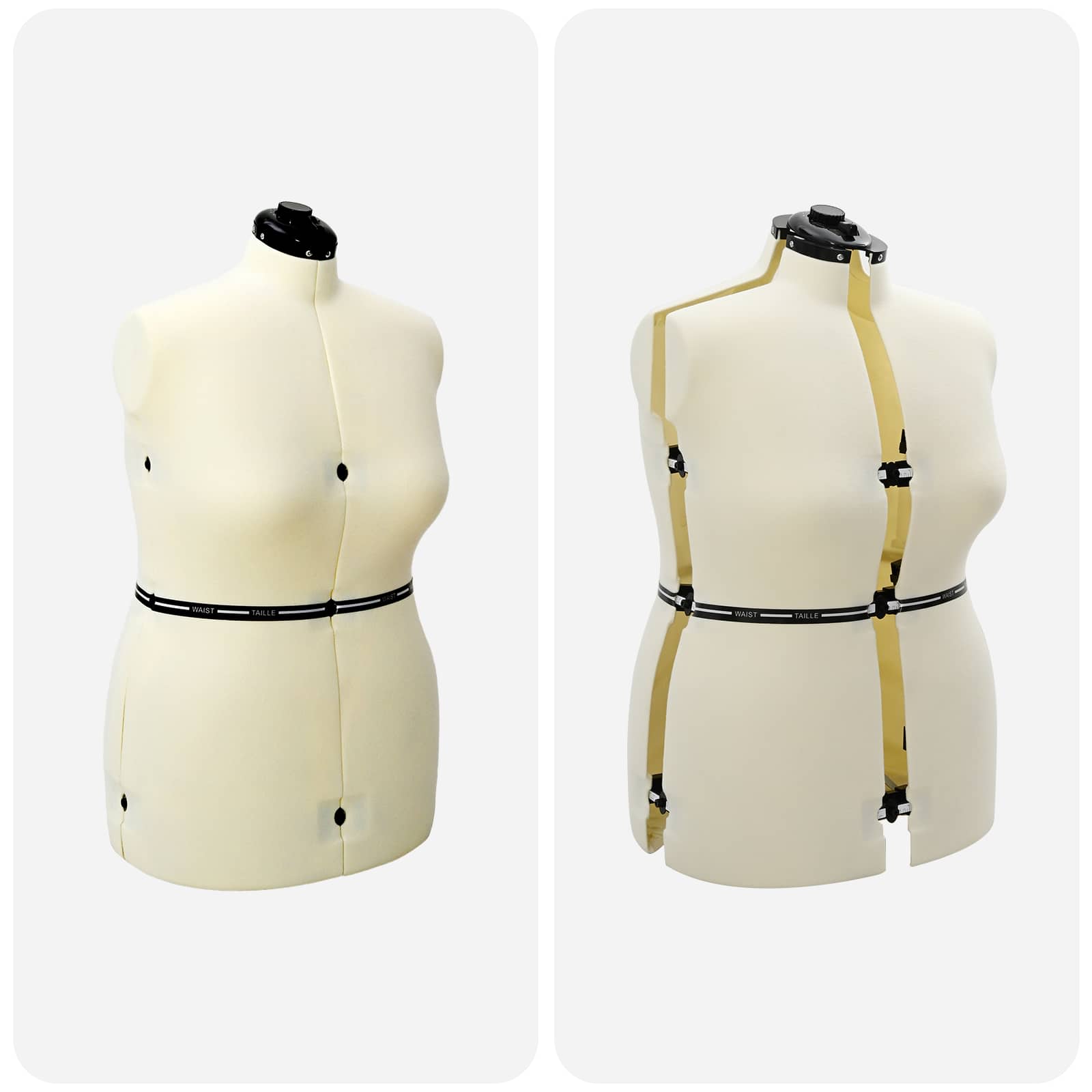 Forma de vestido ajustable femenina Crema l Terciopelo