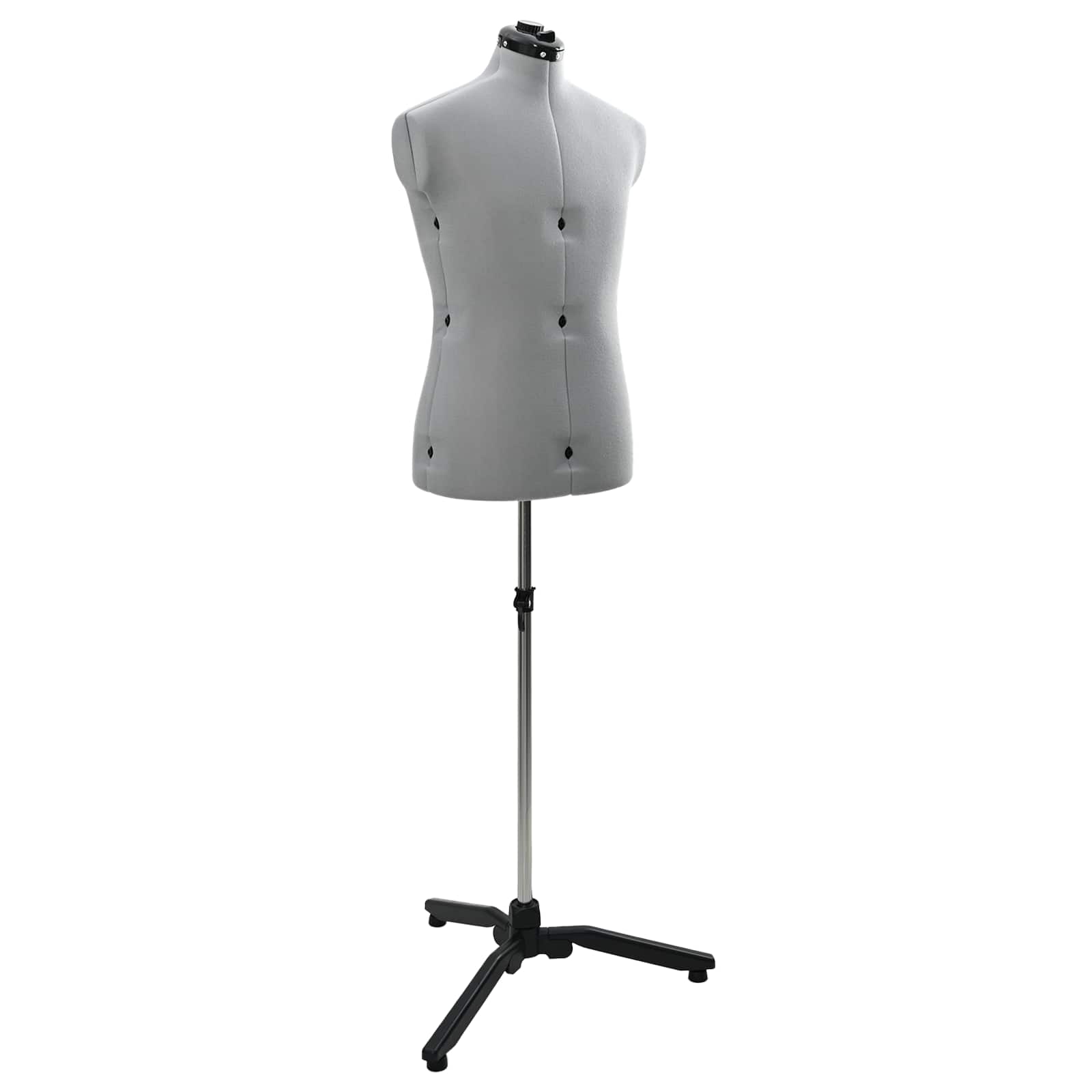 Adjustable Male Dress Form Blue 37.5-45.5 inches fabric
