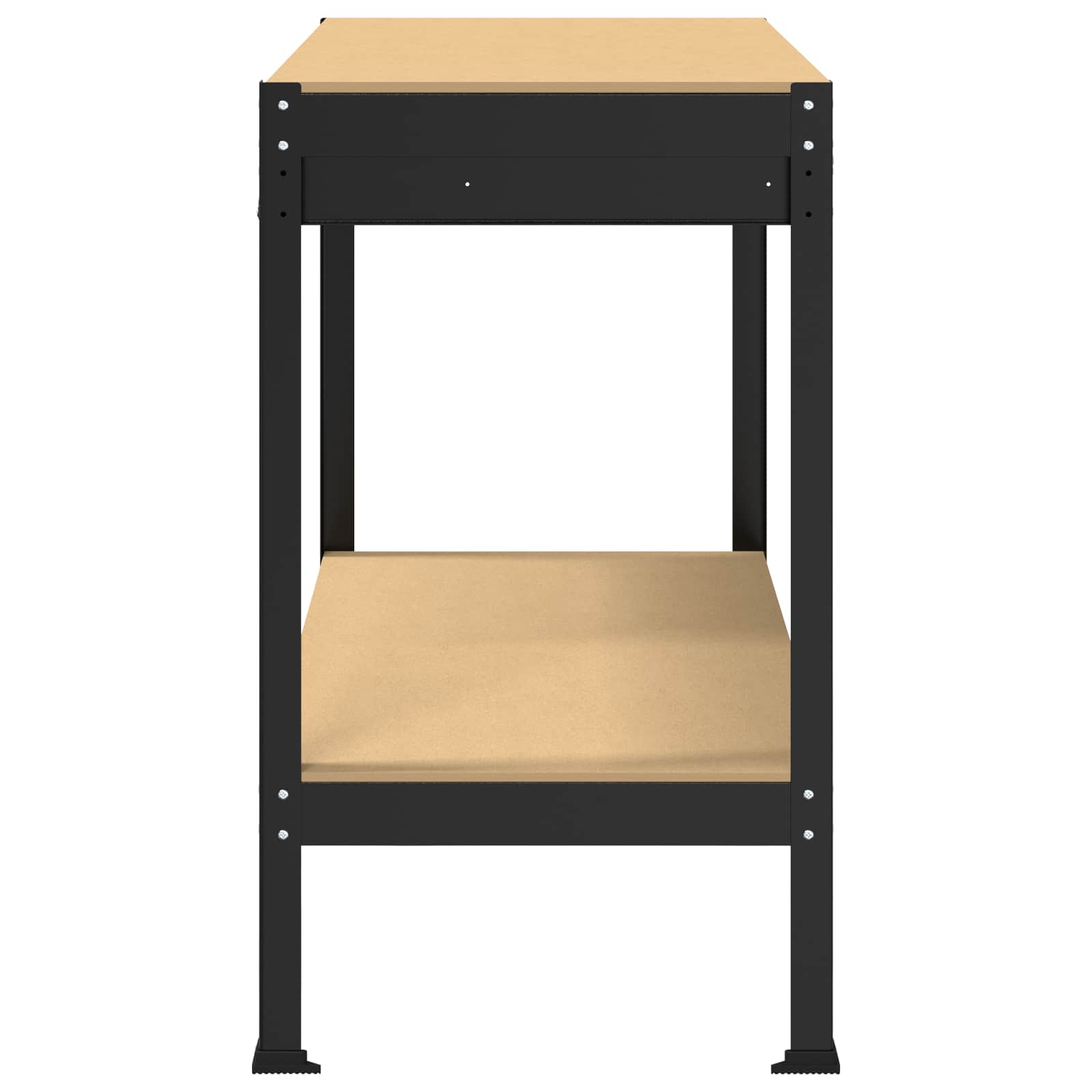 Banco de trabajo con cajón con estante Negro 114 x 54 x 91 cm