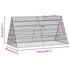 Jaula para conejos Plateado 110 x 55 x 55 cm Acero Galvanizado