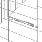 Jaula para conejos Plateado 100 x 78 x 78 cm Acero Galvanizado