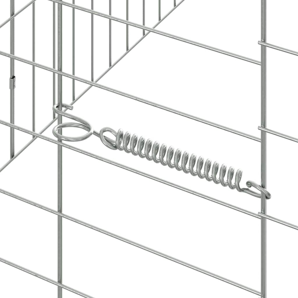 Jaula para conejos Plateado 100 x 78 x 78 cm Acero Galvanizado