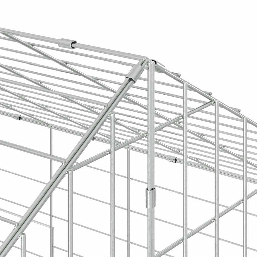 Jaula para conejos Plateado 100 x 78 x 78 cm Acero Galvanizado