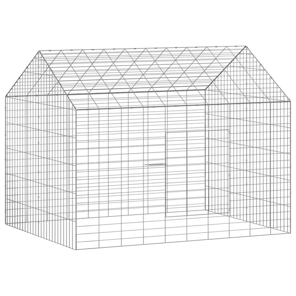 Jaula para conejos Plateado 100 x 78 x 78 cm Acero Galvanizado