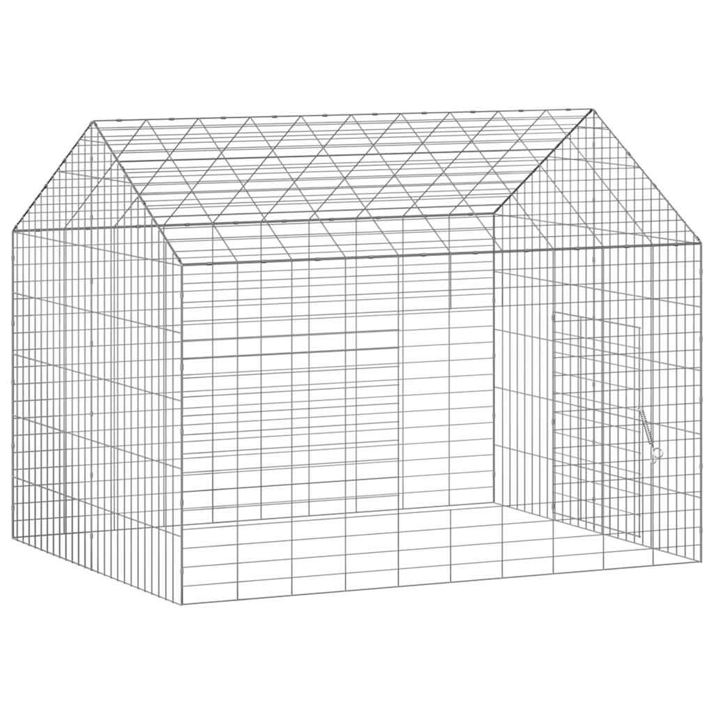 Jaula para conejos Plateado 100 x 78 x 78 cm Acero Galvanizado