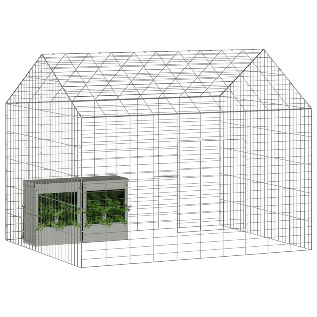 Jaula para conejos Plateado 100 x 78 x 78 cm Acero Galvanizado
