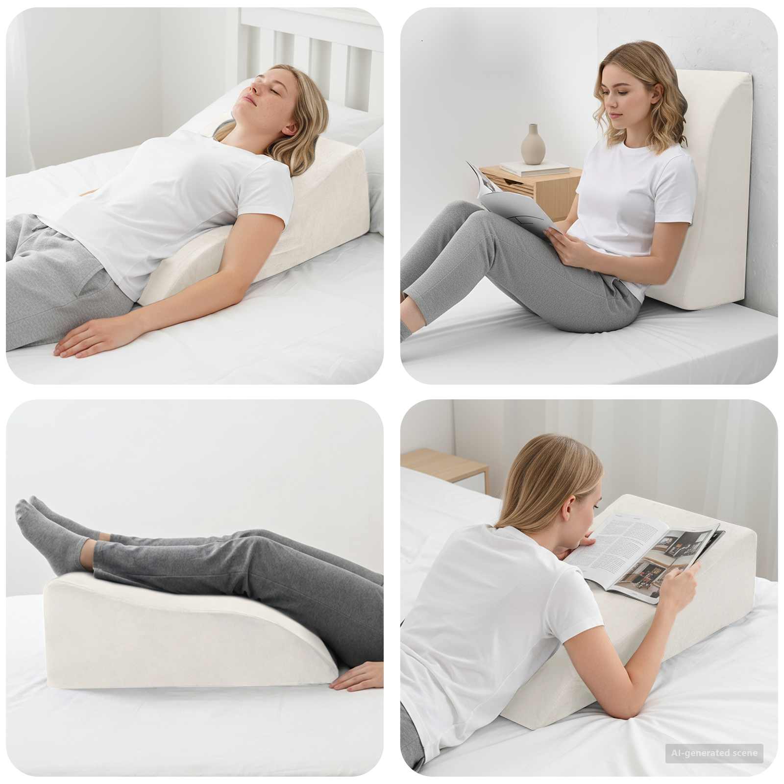 Leg Pillow 68 x 40 x 18 cm PU Foam