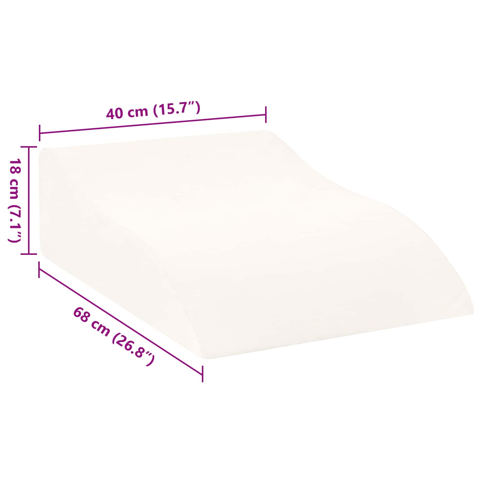 Almohada para Piernas 68 x 40 x 18 cm Espuma PU