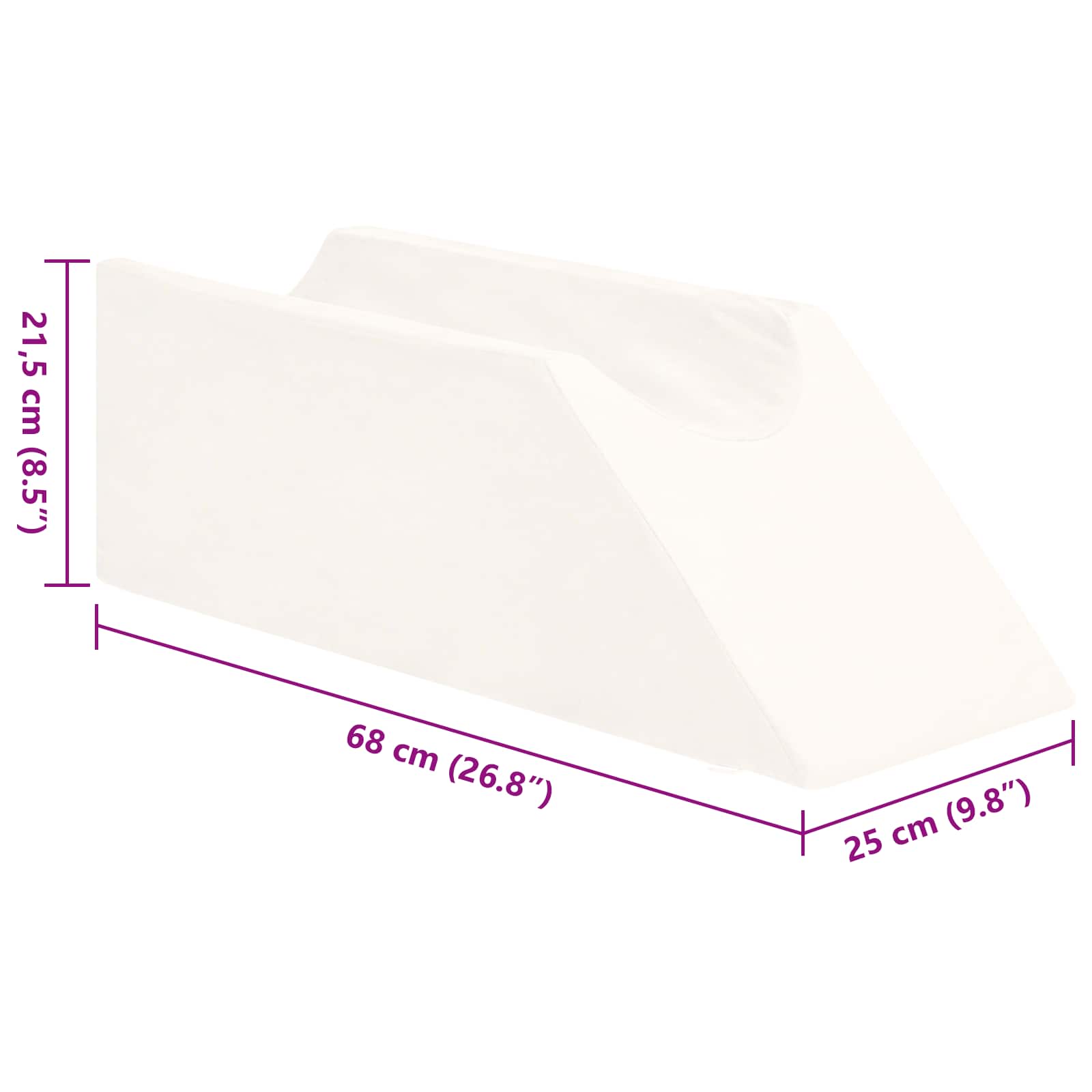 Almohada para Piernas Liso 68 x 25 x 21,5 cm Espuma PU