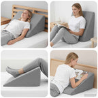 Almohada para Piernas Gris 60 x 50 x 30 cm Espuma Viscoelástica