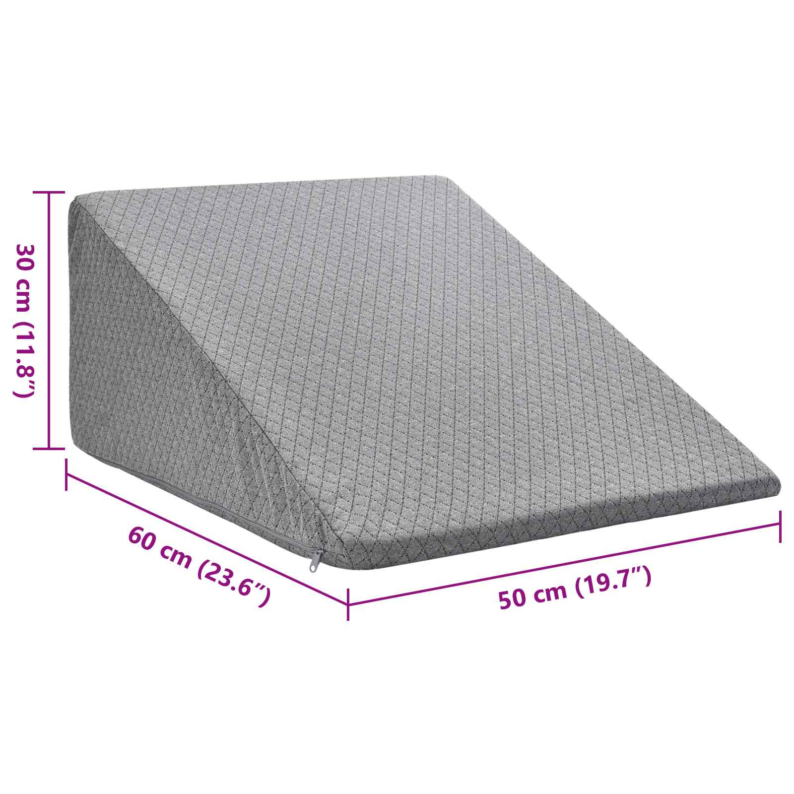 Almohada para Piernas Gris 60 x 50 x 30 cm Espuma Viscoelástica