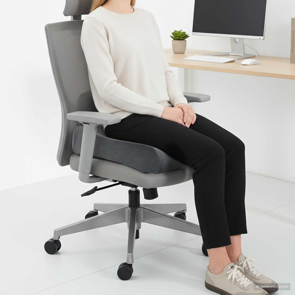 Almohada para el asiento Liso Gris 40 x 40 x 13 cm Espuma PU