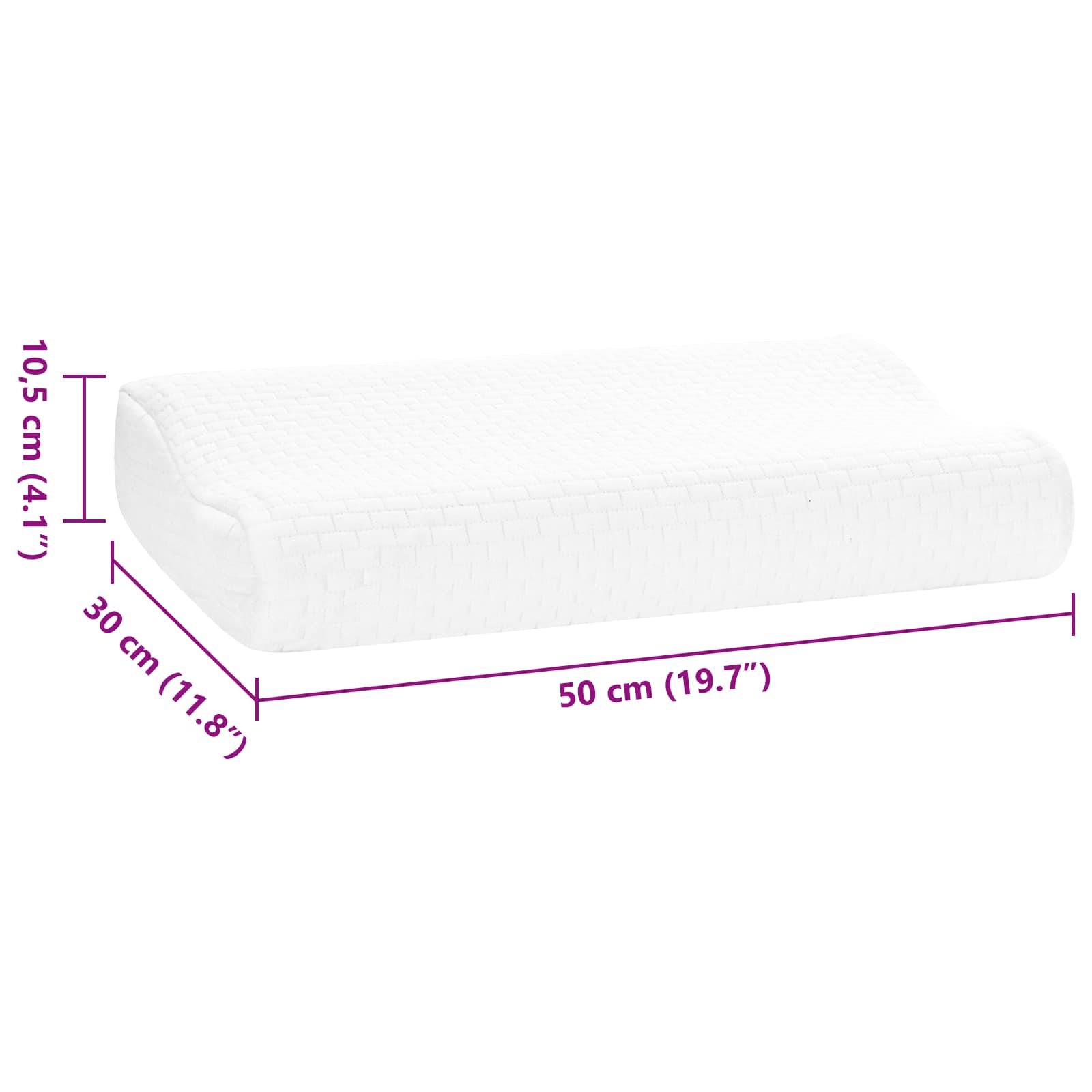 Almohada para dormir 50 x 30 x 10,5 cm Espuma Viscoelástica