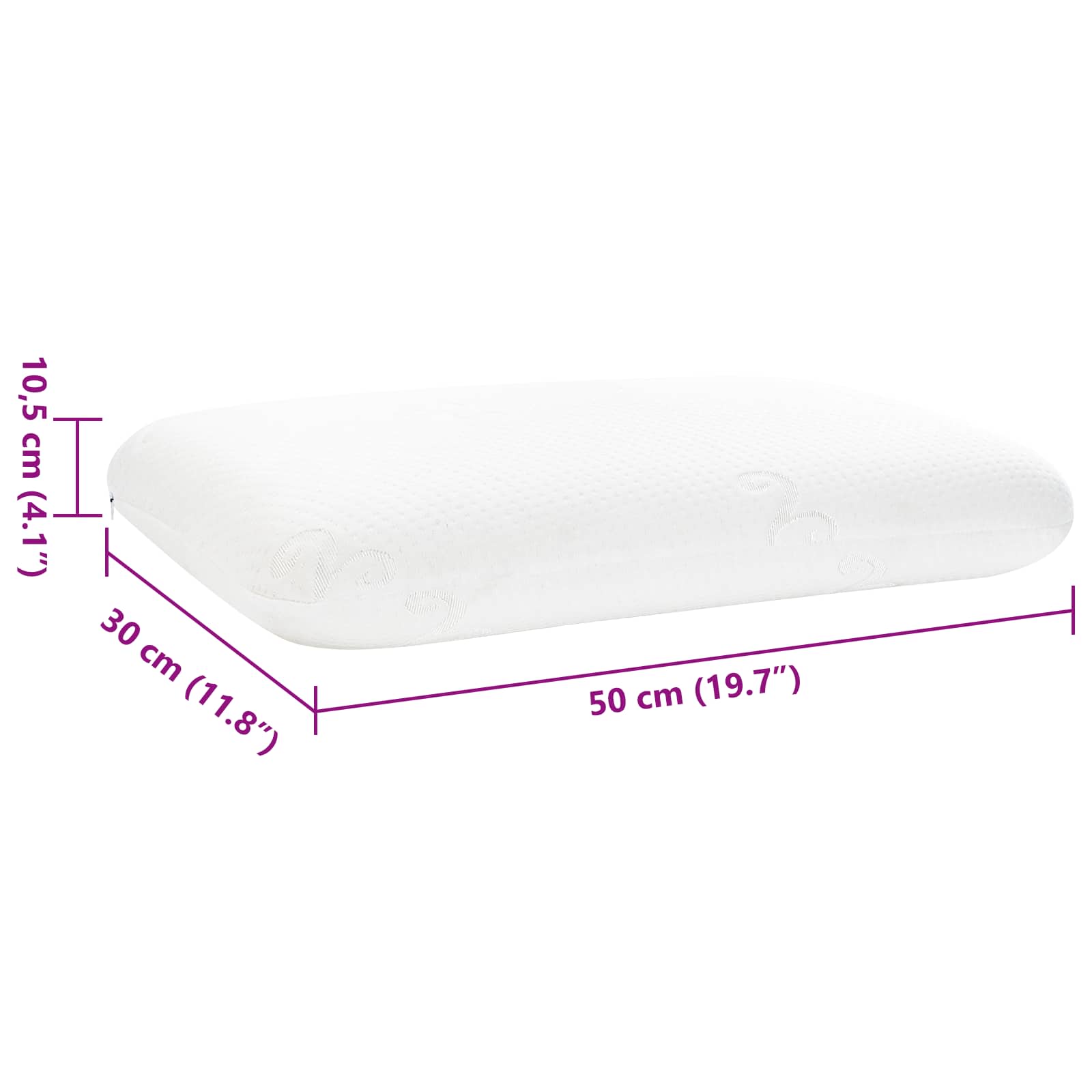 Almohada para dormir 50 x 30 x 10,5 cm Espuma Viscoelástica