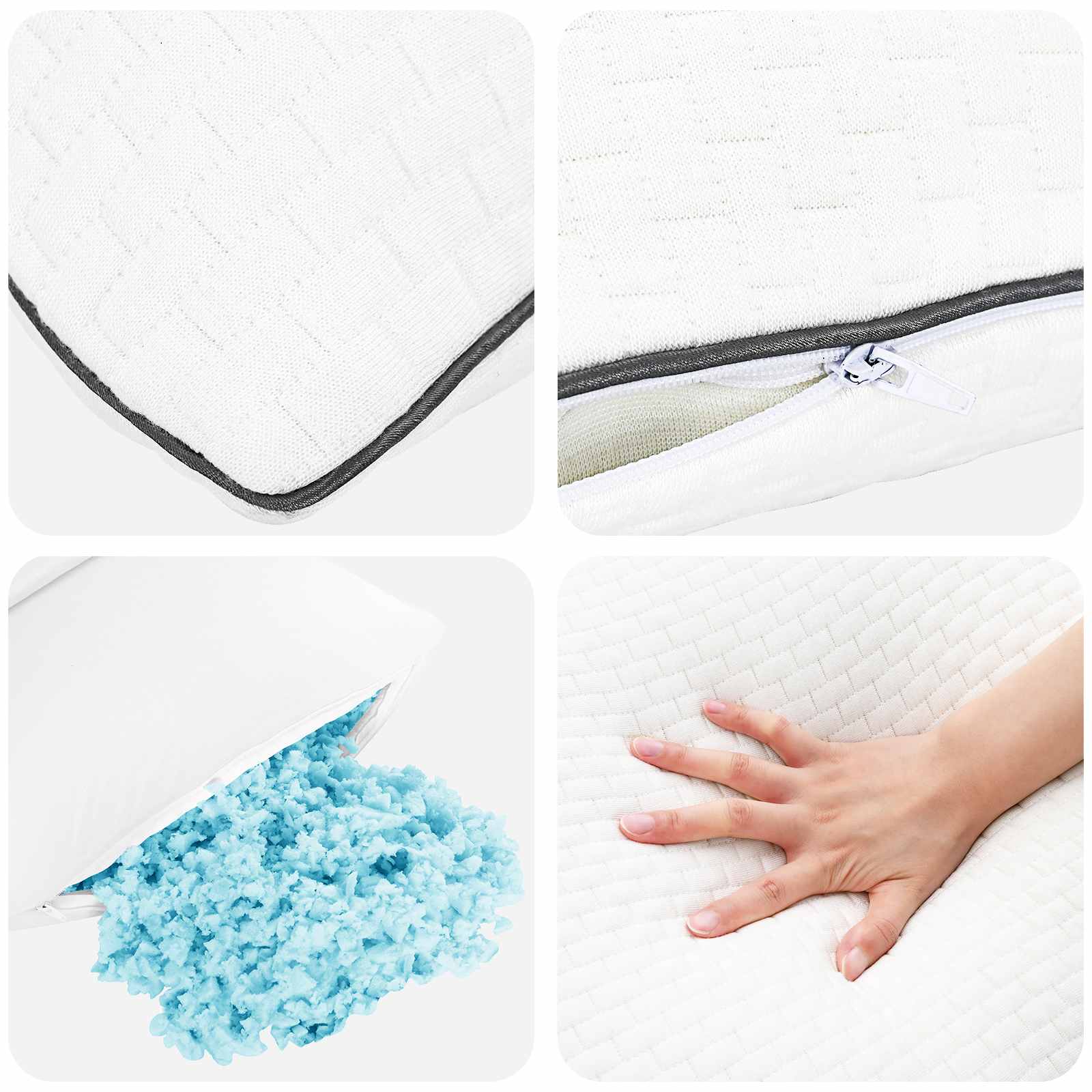 Pillow para dormir Shread 50 x 30 x 11 cm Espuma Viscoelástica