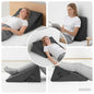 Almohada en forma de cuña Gris 55 x 55 x 26 cm