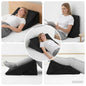 Almohada en forma de cuña Gris 55 x 55 x 26 cm