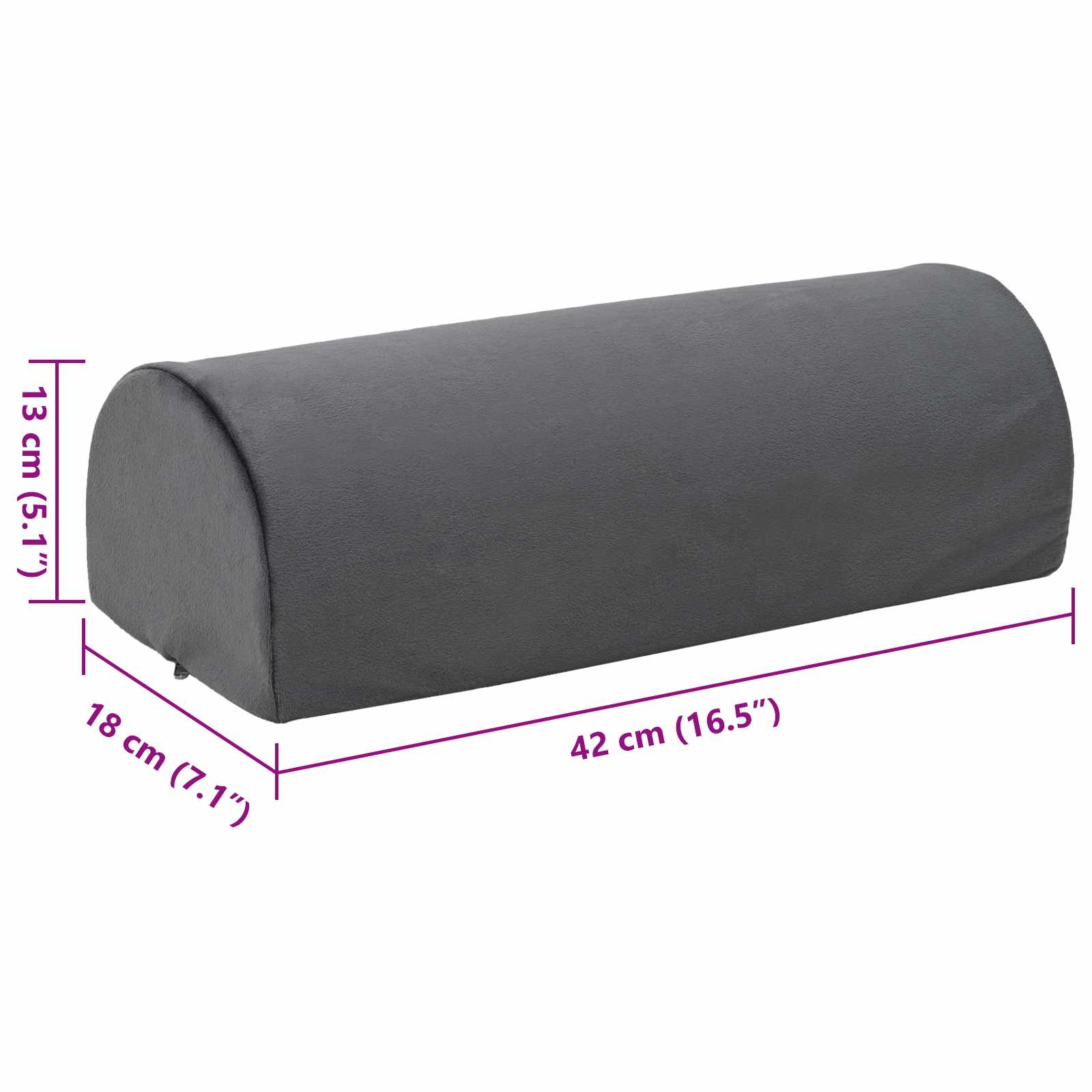 Almohadilla para pies Liso Gris 42 x 18 x 13 cm Espuma PU