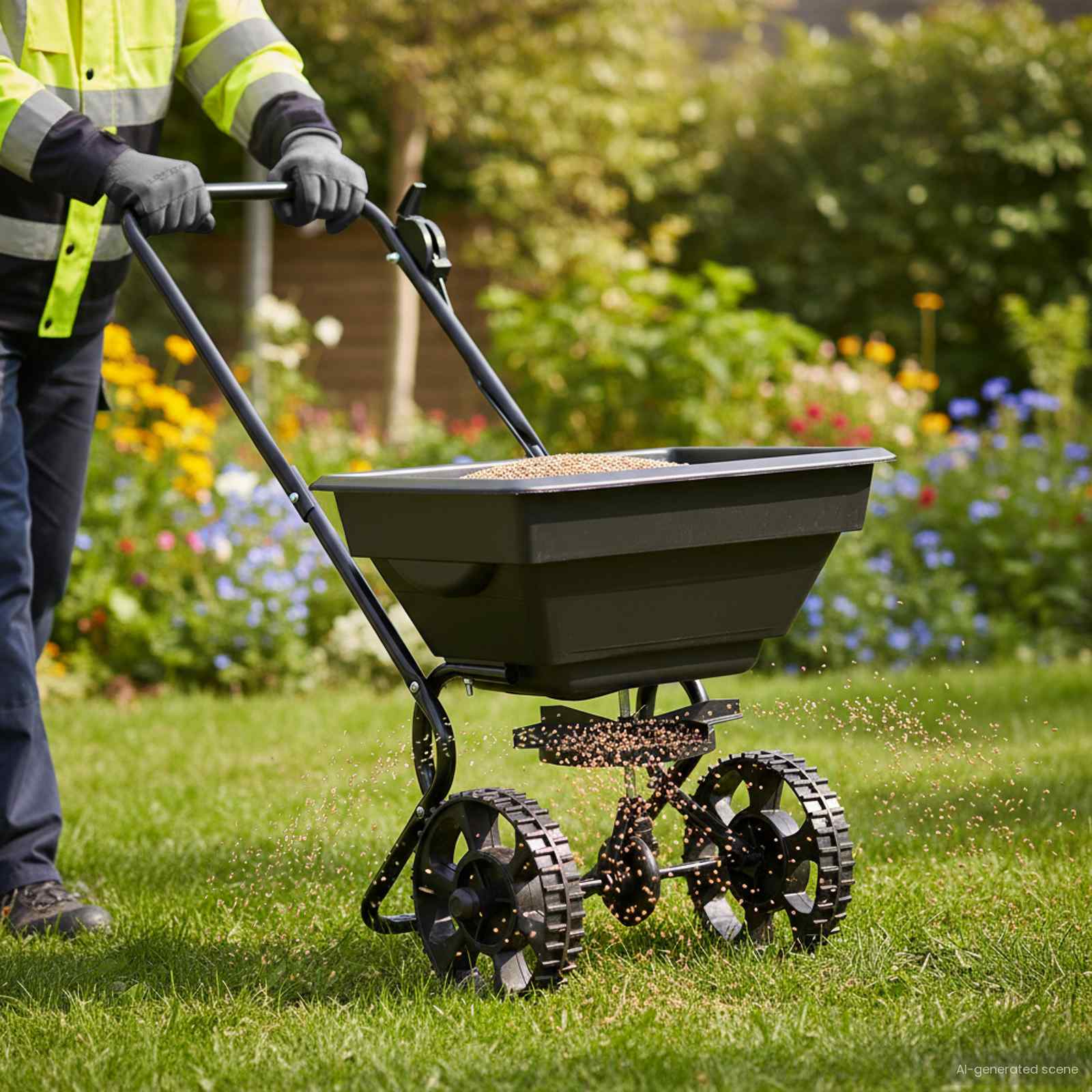 Black Spreader 53 x 108 x 74 cm PVC and Steel