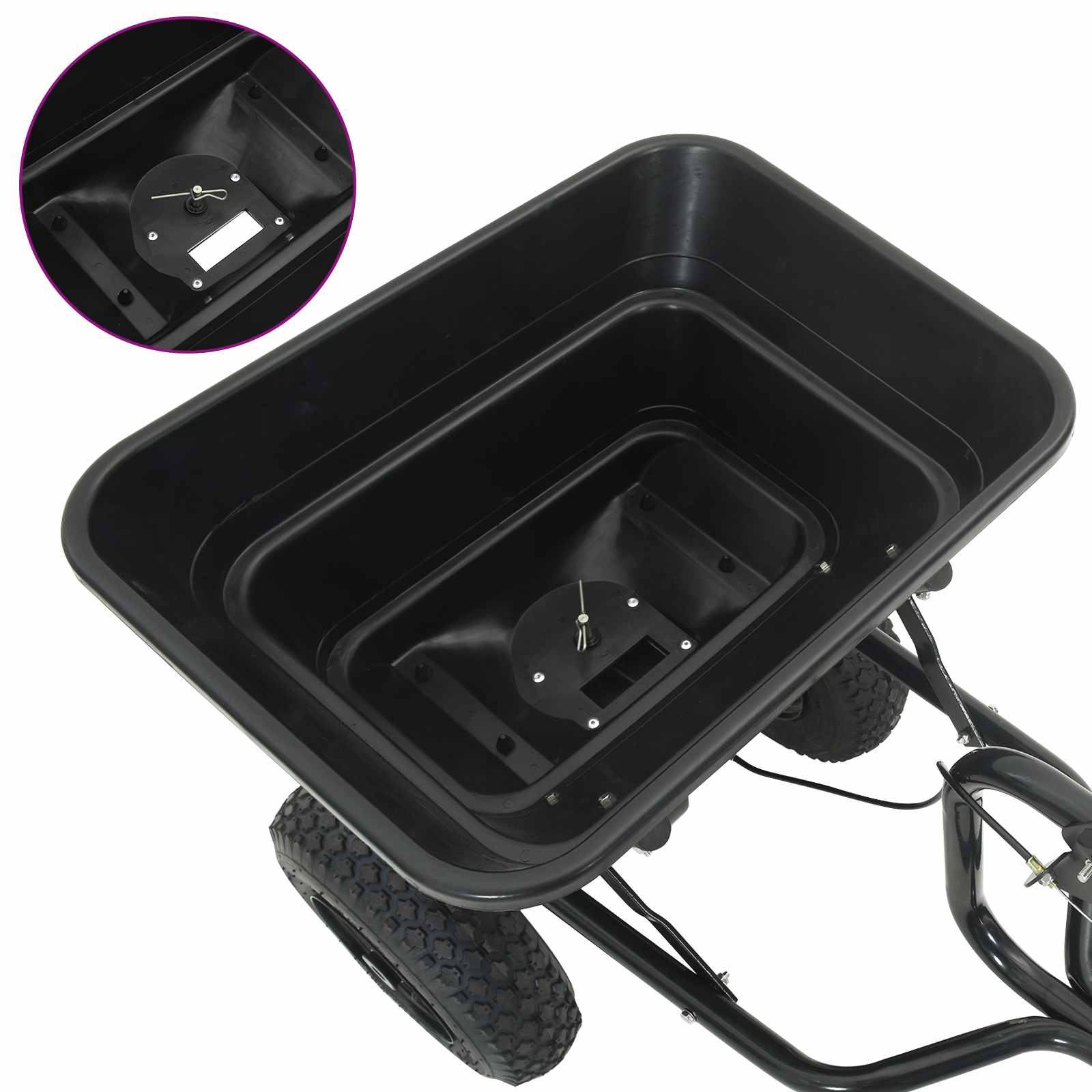 Esparcidor Negro 53 x 108 x 74 cm PVC y Acero