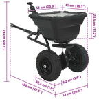 Esparcidor Negro 53 x 108 x 74 cm PVC y Acero