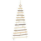 Árbol de Navidad Natural 120 cm madera maciza de fresno