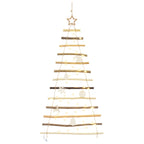 Árbol de Navidad Natural 120 cm madera maciza de fresno