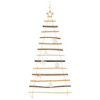 Árbol de Navidad Natural 120 cm madera maciza de fresno