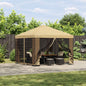 Gazebo 3 x 3 m Yellow Polyester and Steel 190 gsm