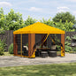 Gazebo 3 x 3 m Yellow Polyester and Steel 190 gsm