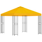 Cenador 3 x 3 m Amarillo Poliéster y Acero 190 gsm