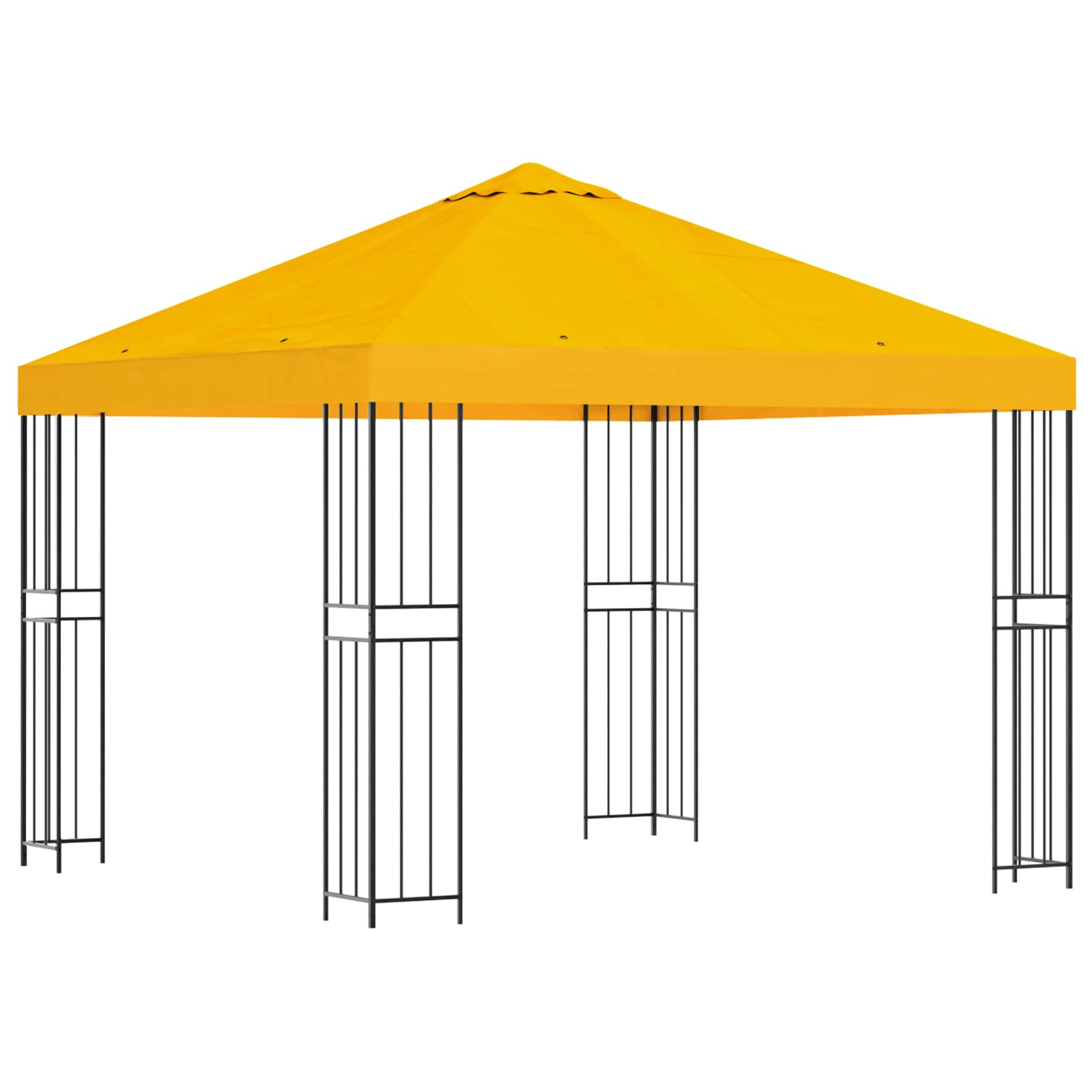 Cenador 3 x 3 m Amarillo Poliéster y Acero 190 gsm