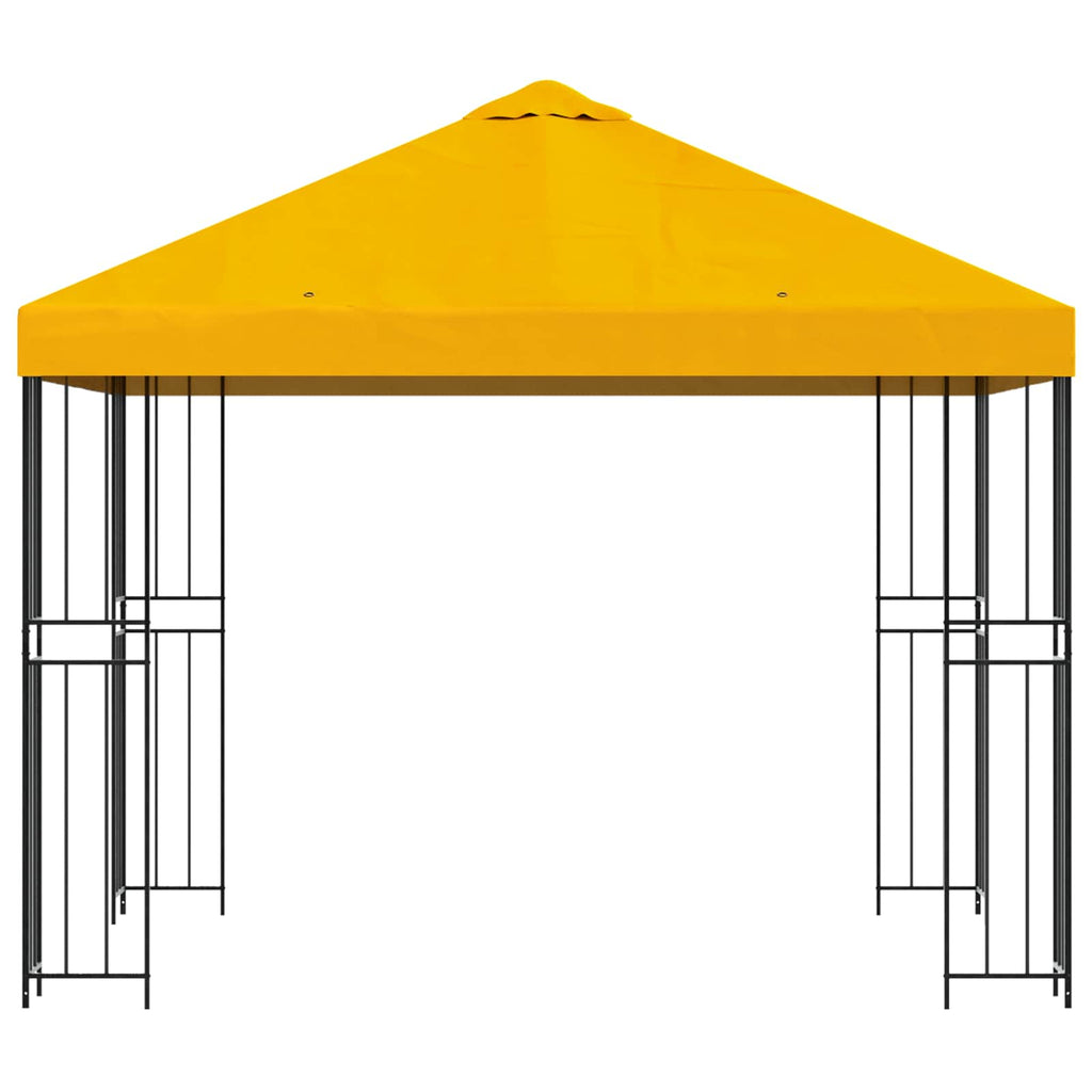 Cenador 3 x 3 m Amarillo Poliéster y Acero 190 gsm