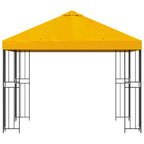 Cenador 3 x 3 m Amarillo Poliéster y Acero 190 gsm