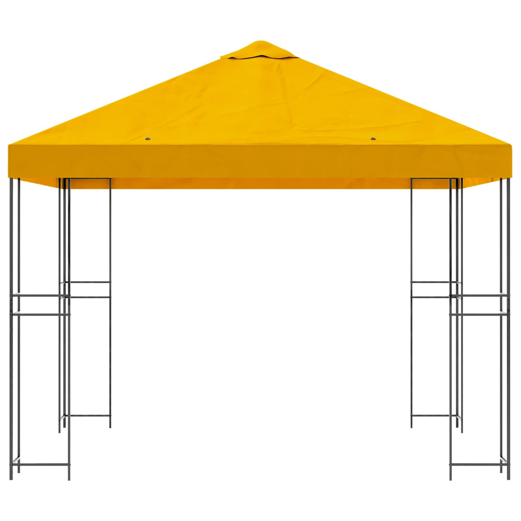 Cenador 3 x 3 m Amarillo Poliéster y Acero 190 gsm
