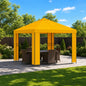 Cenador 3 x 3 m Amarillo Poliéster y Acero 190 gsm