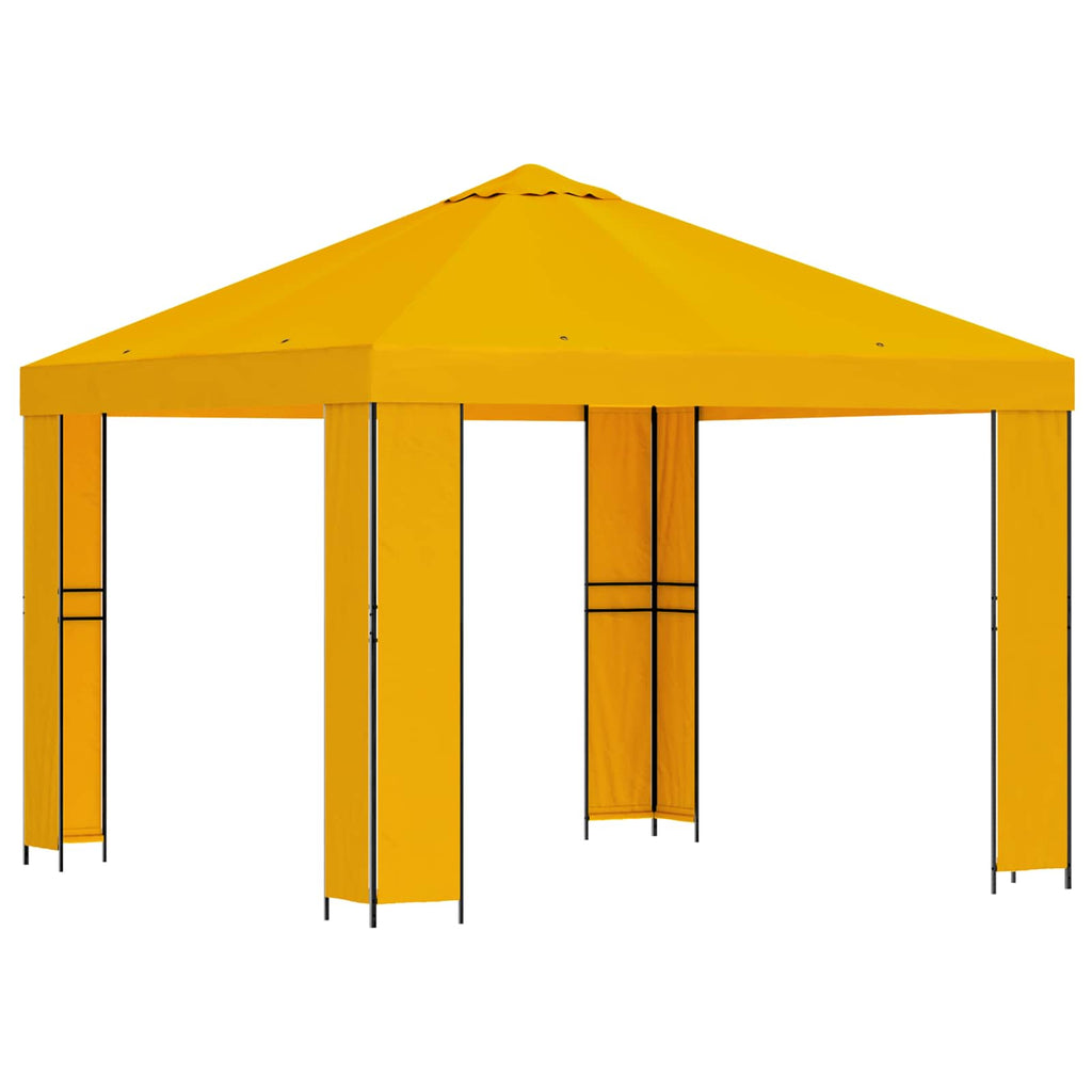 Cenador 3 x 3 m Amarillo Poliéster y Acero 190 gsm