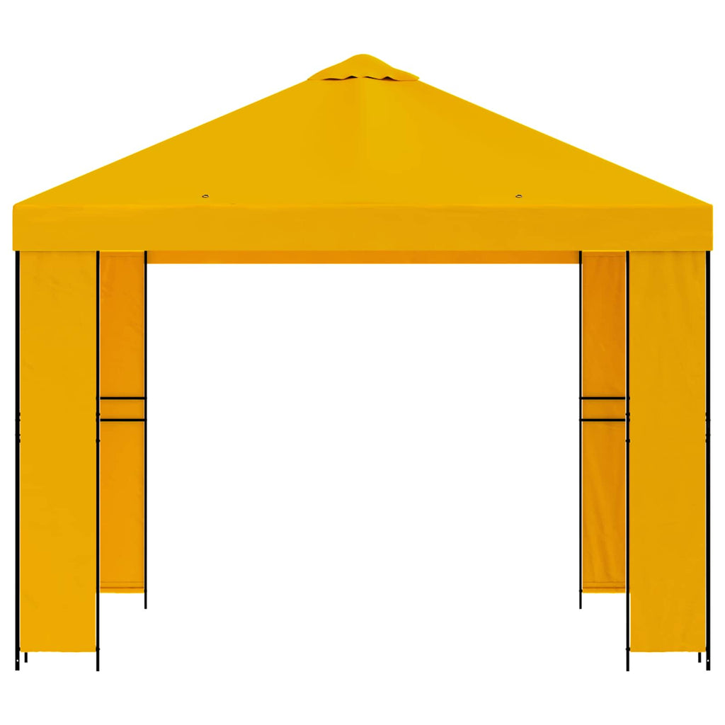 Cenador 3 x 3 m Amarillo Poliéster y Acero 190 gsm