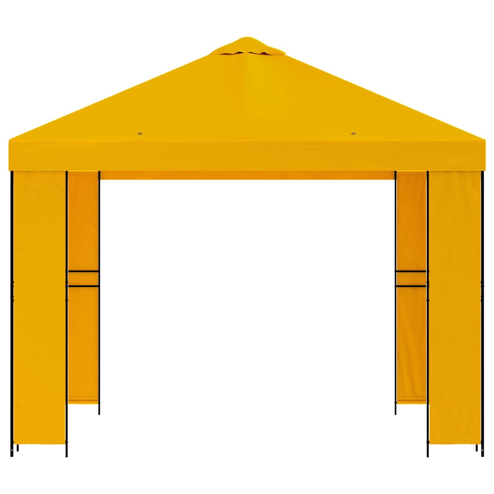 Cenador 3 x 3 m Amarillo Poliéster y Acero 190 gsm