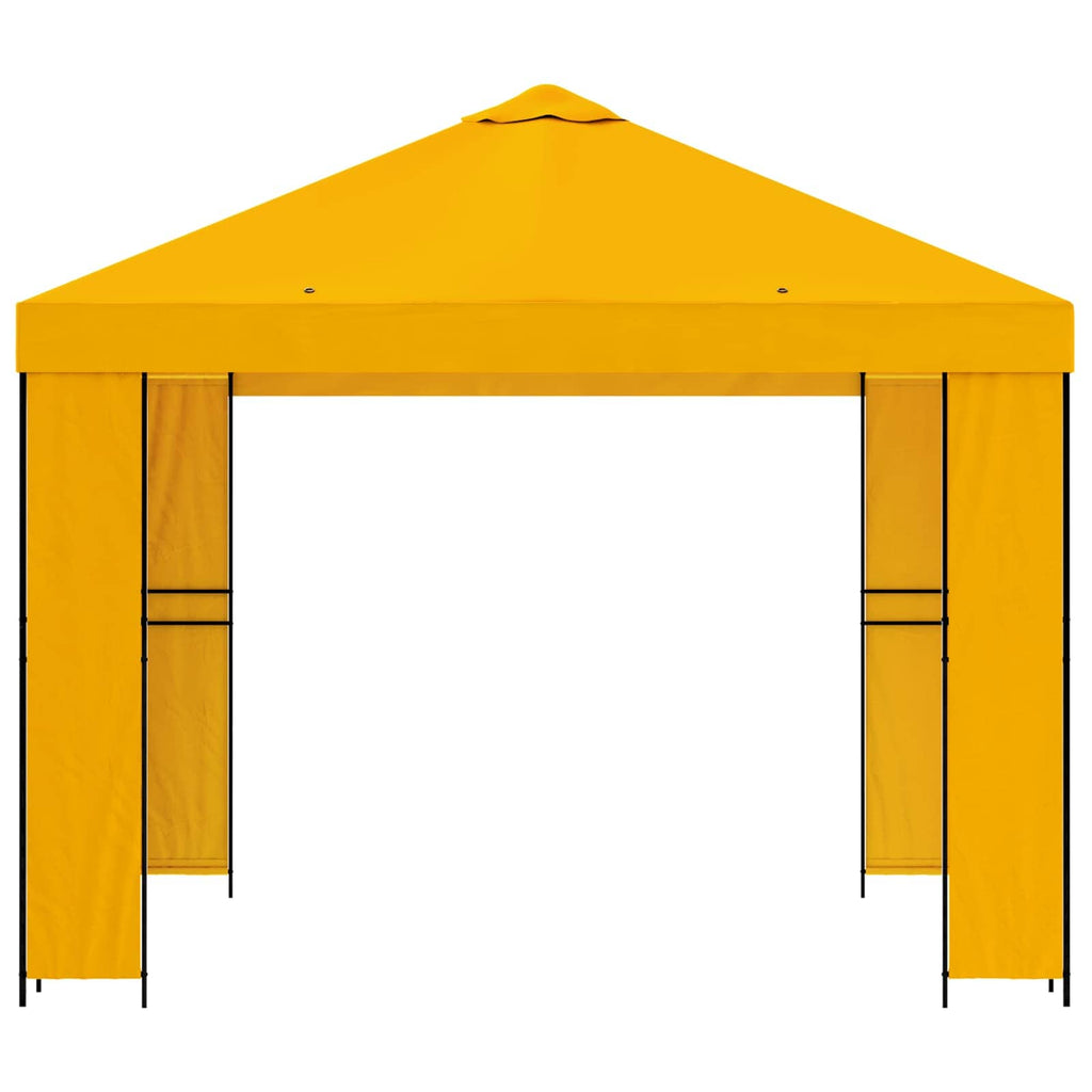 Cenador 3 x 3 m Amarillo Poliéster y Acero 190 gsm