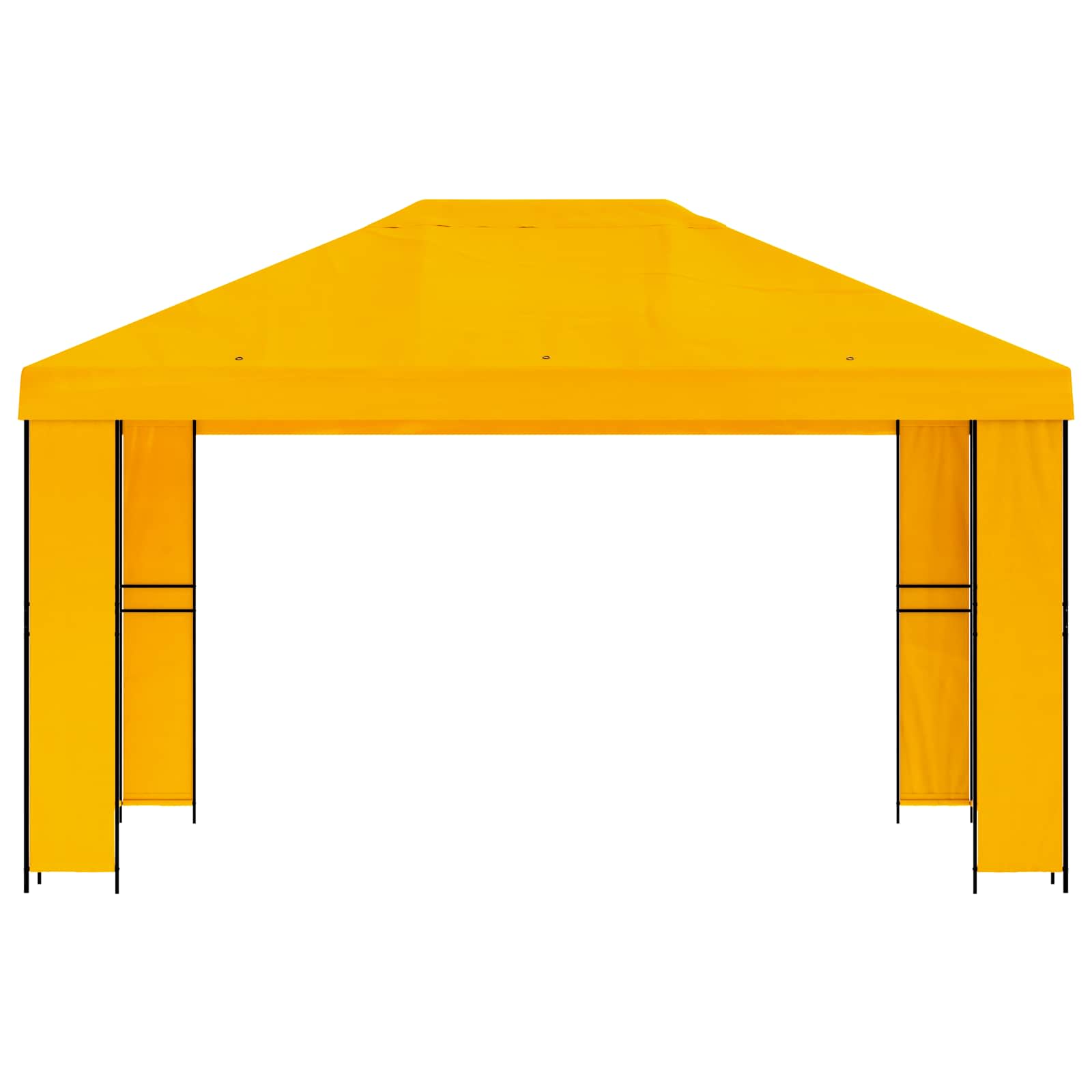 Cenador 4 x 3 m Amarillo Poliéster y Acero 190 gsm